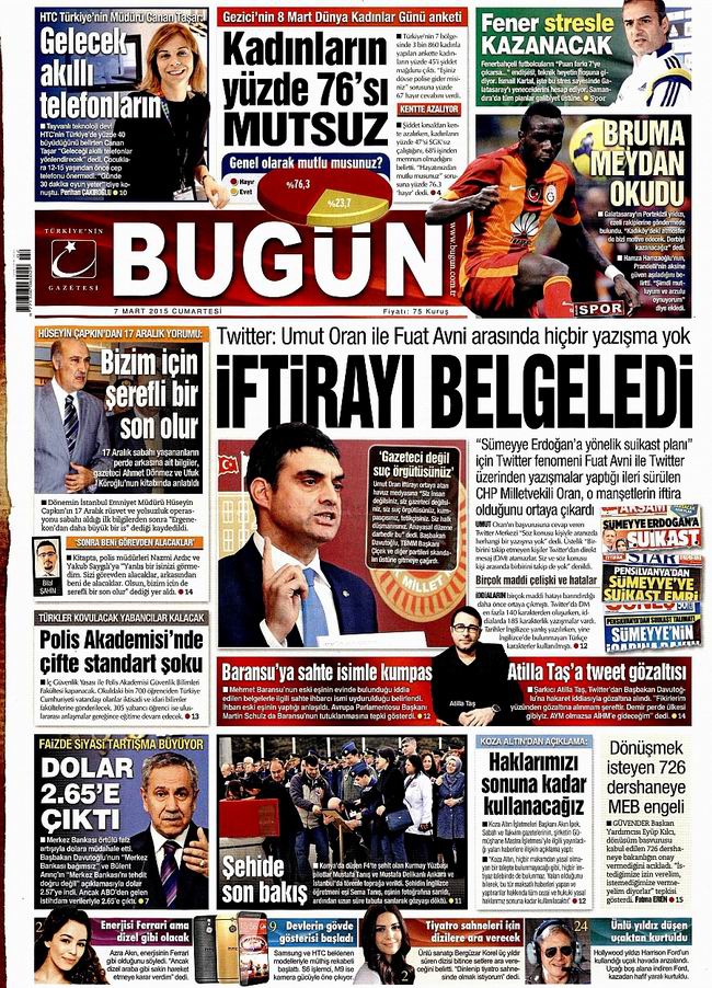 Gazete Manşetleri - 7 Mart 2015 5