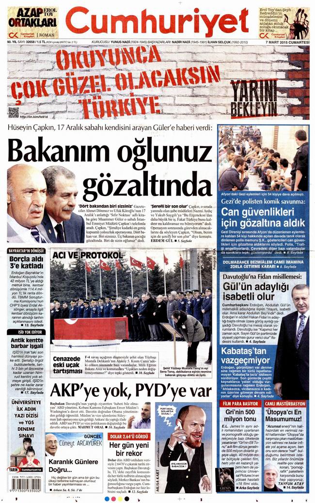 Gazete Manşetleri - 7 Mart 2015 6