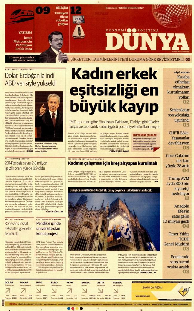 Gazete Manşetleri - 7 Mart 2015 7