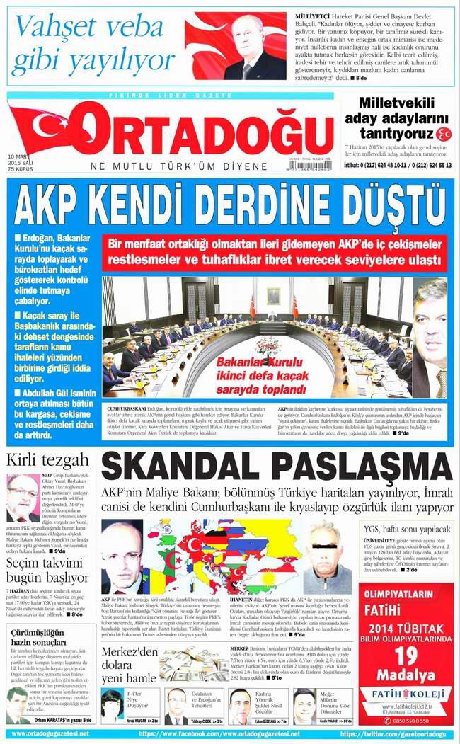 Gazete Manşetleri - 10 Mart Salı 2015 17