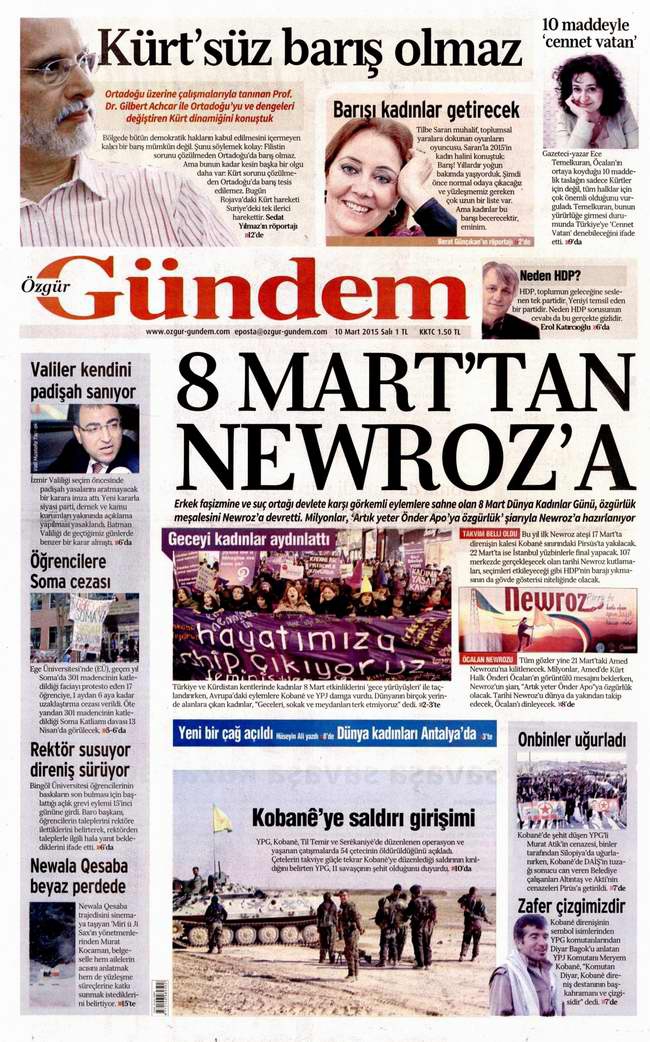 Gazete Manşetleri - 10 Mart Salı 2015 18