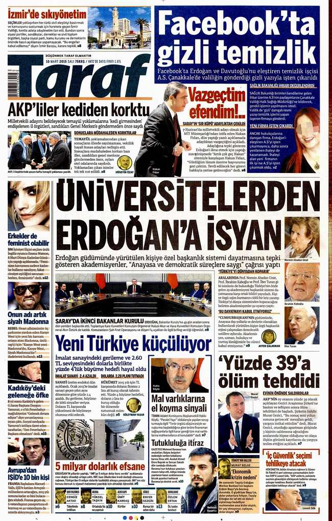 Gazete Manşetleri - 10 Mart Salı 2015 24