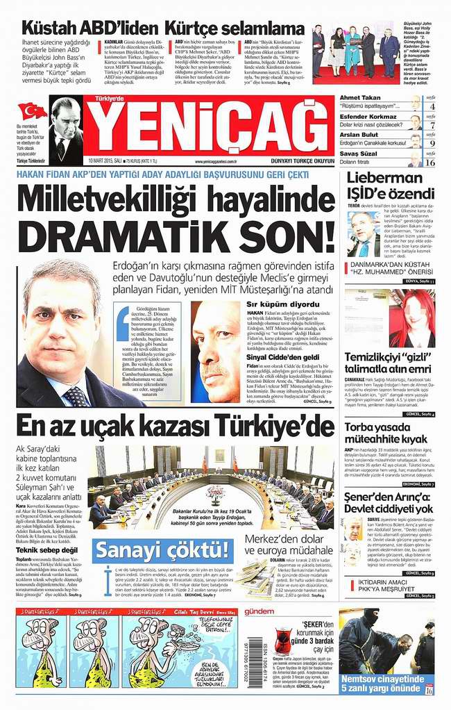 Gazete Manşetleri - 10 Mart Salı 2015 26