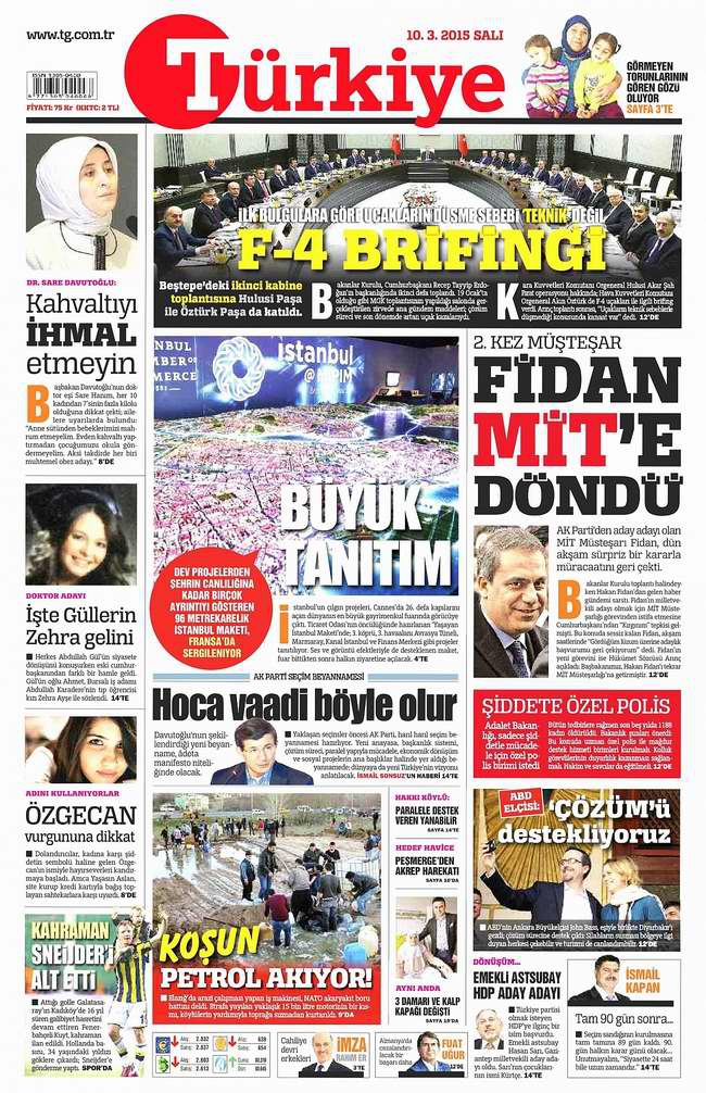 Gazete Manşetleri - 10 Mart Salı 2015 27