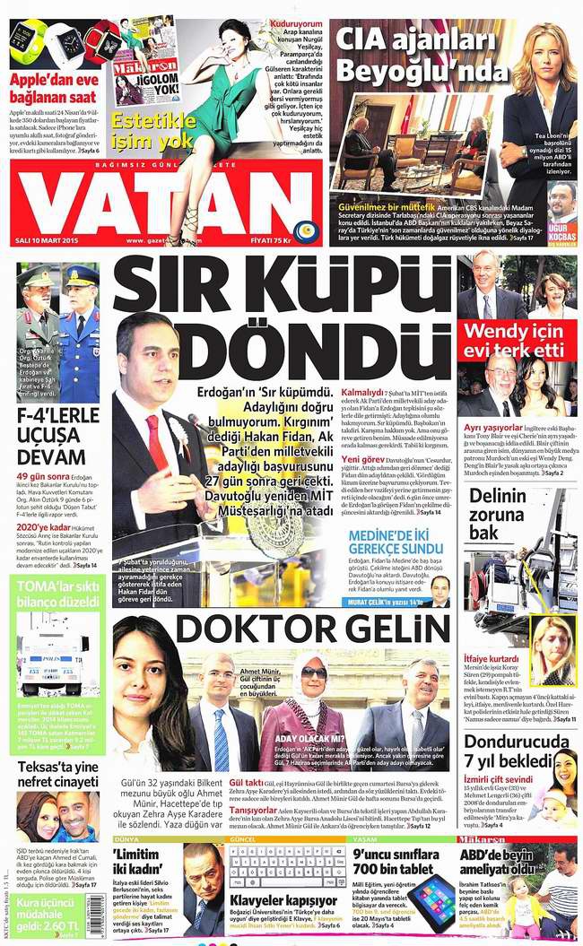 Gazete Manşetleri - 10 Mart Salı 2015 29