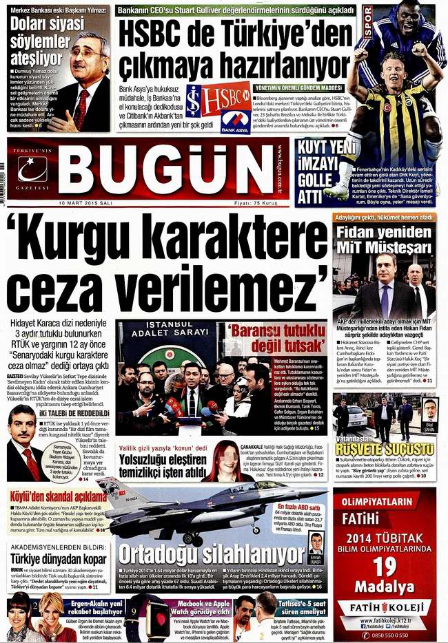 Gazete Manşetleri - 10 Mart Salı 2015 4