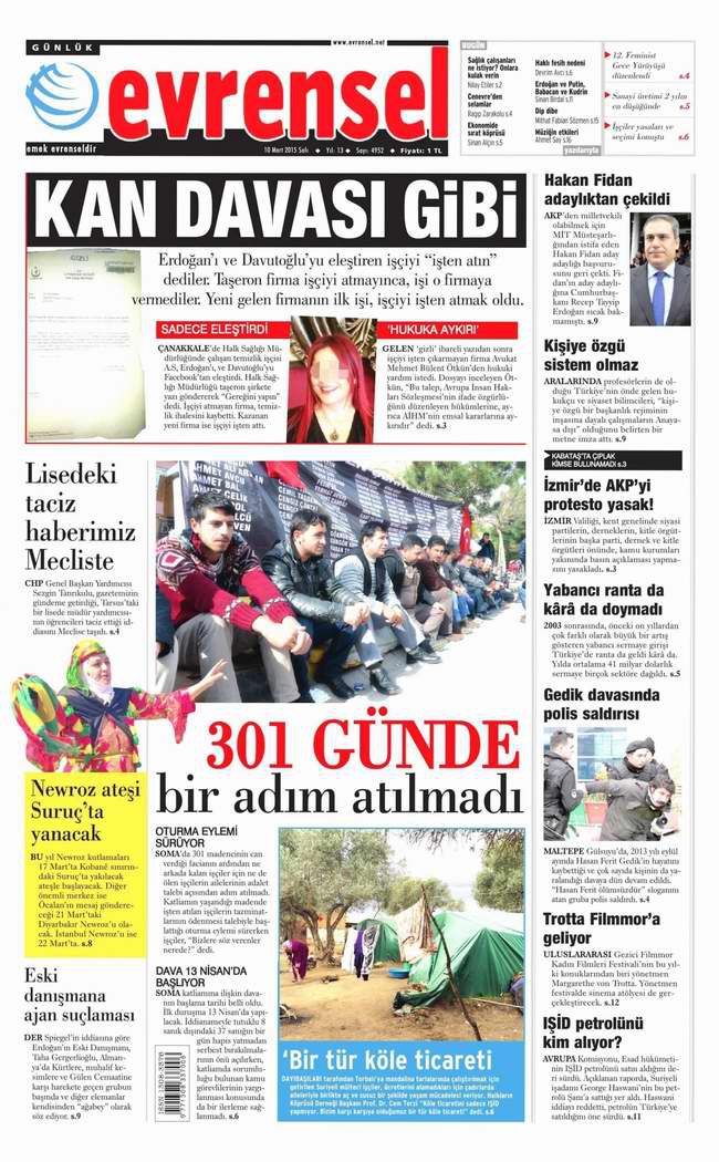Gazete Manşetleri - 10 Mart Salı 2015 8