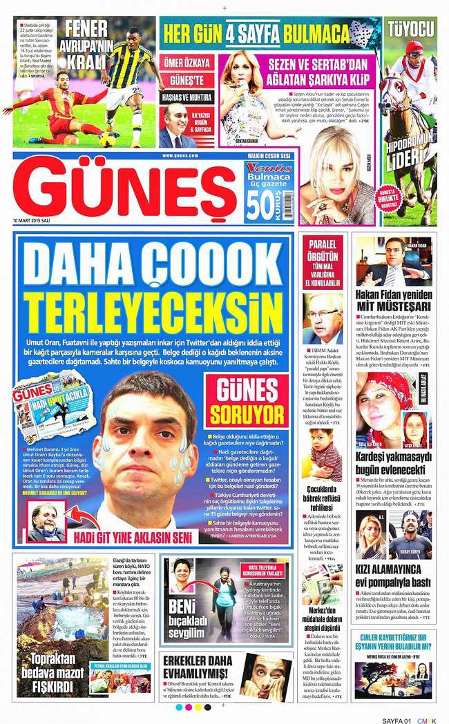 Gazete Manşetleri - 10 Mart Salı 2015 9