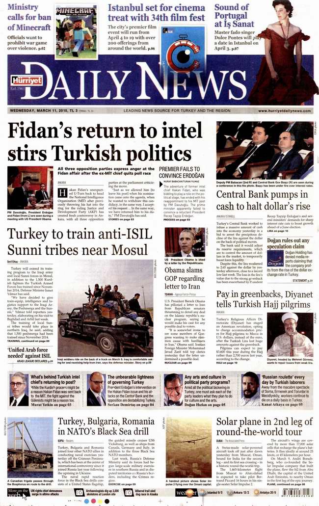 Bugünün Gazete Manşetleri - 11 Mart 2015 10