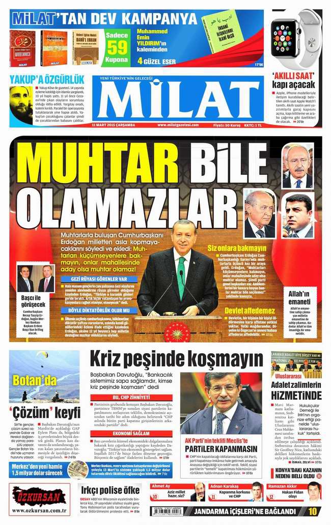 Bugünün Gazete Manşetleri - 11 Mart 2015 11