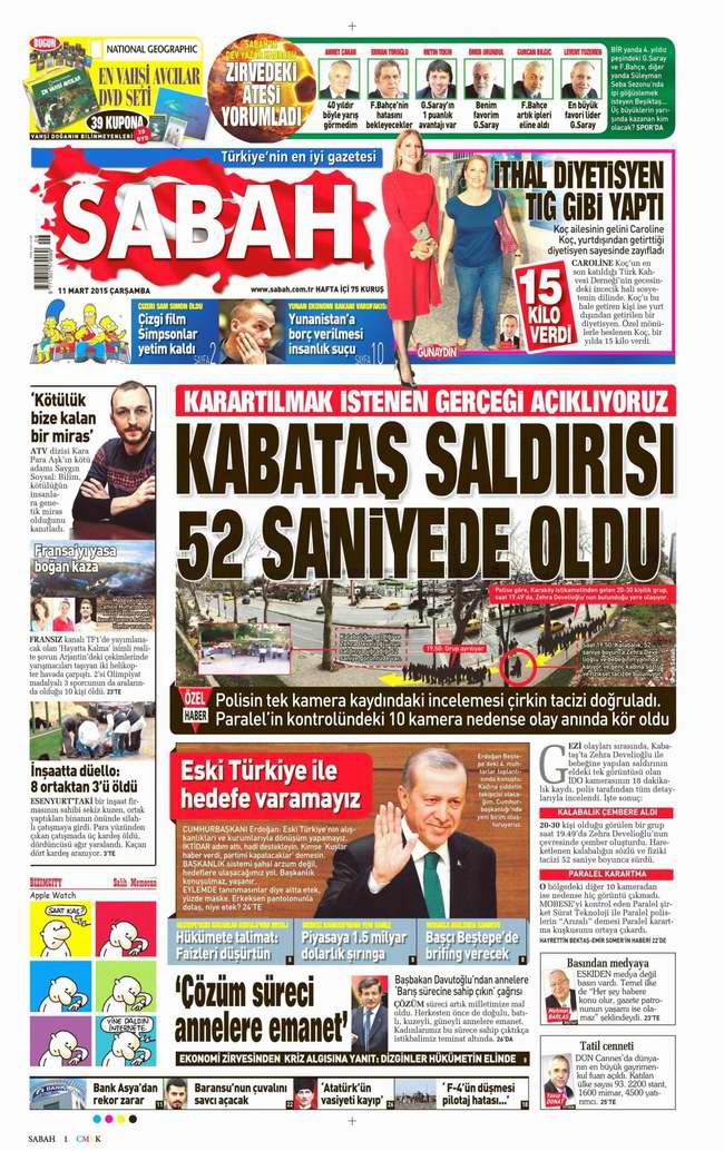 Bugünün Gazete Manşetleri - 11 Mart 2015 18