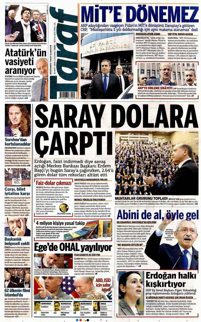 Bugünün Gazete Manşetleri - 11 Mart 2015 22