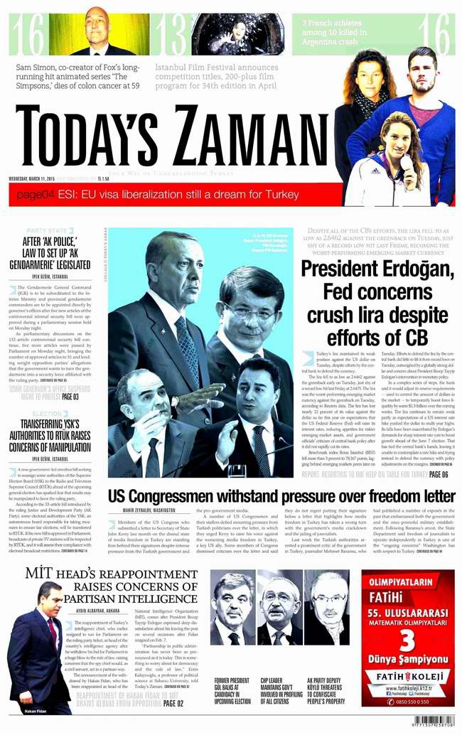 Bugünün Gazete Manşetleri - 11 Mart 2015 23