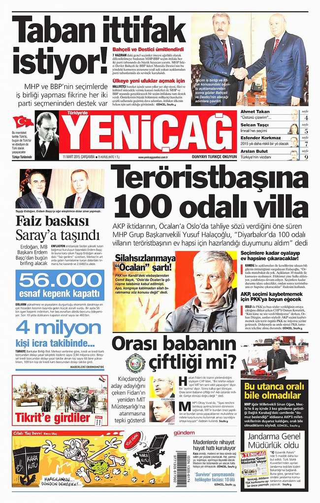 Bugünün Gazete Manşetleri - 11 Mart 2015 24