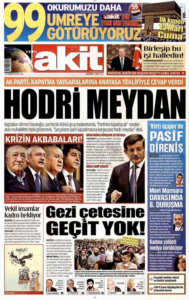 Bugünün Gazete Manşetleri - 11 Mart 2015 28