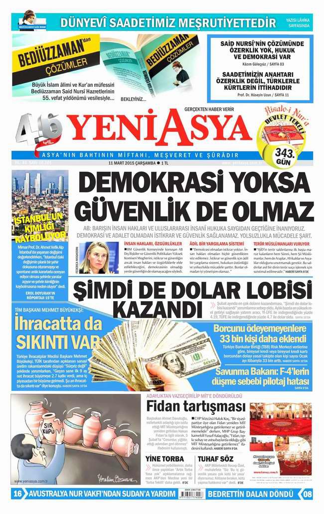 Bugünün Gazete Manşetleri - 11 Mart 2015 29