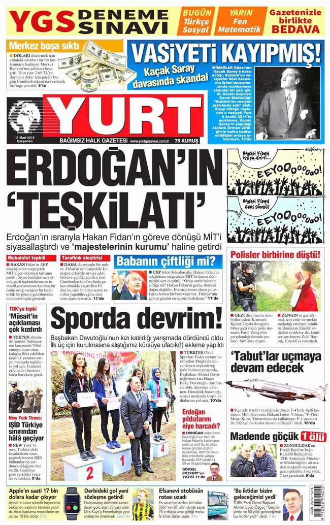Bugünün Gazete Manşetleri - 11 Mart 2015 32