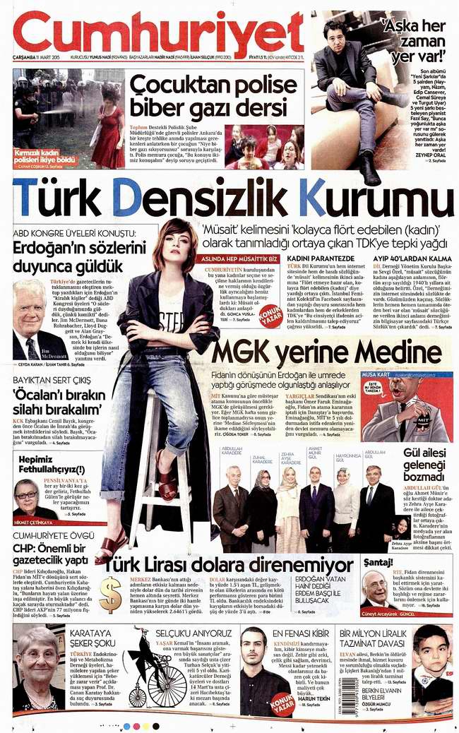 Bugünün Gazete Manşetleri - 11 Mart 2015 4