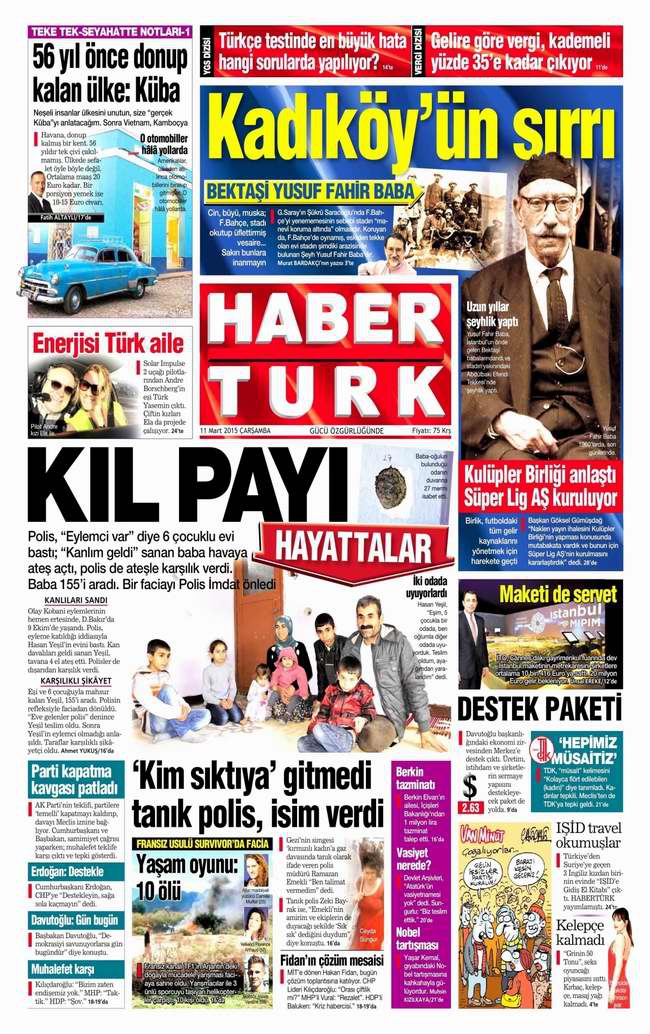 Bugünün Gazete Manşetleri - 11 Mart 2015 8
