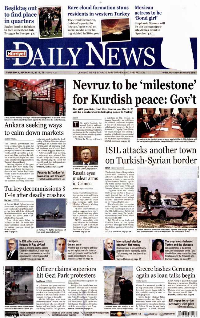 Bugünün Gazete Manşetleri - 12 Mart 2015 11