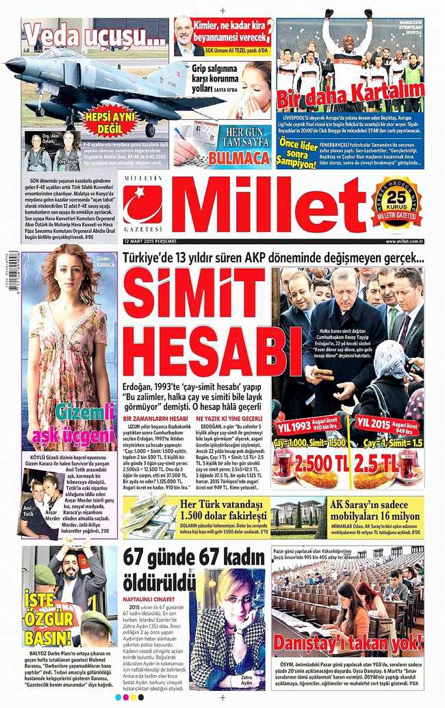 Bugünün Gazete Manşetleri - 12 Mart 2015 13