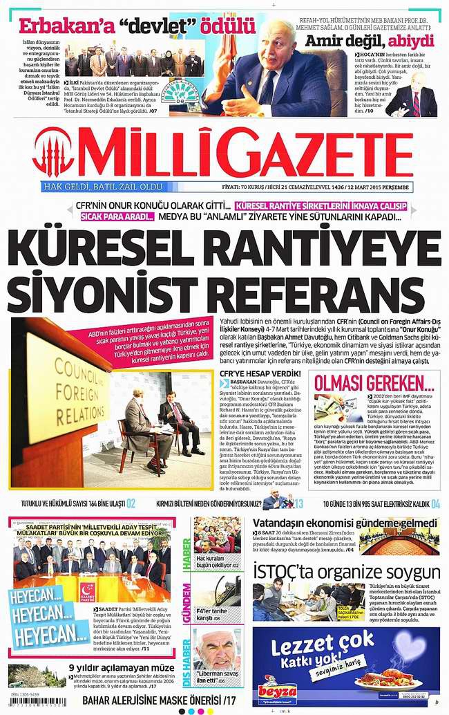 Bugünün Gazete Manşetleri - 12 Mart 2015 14