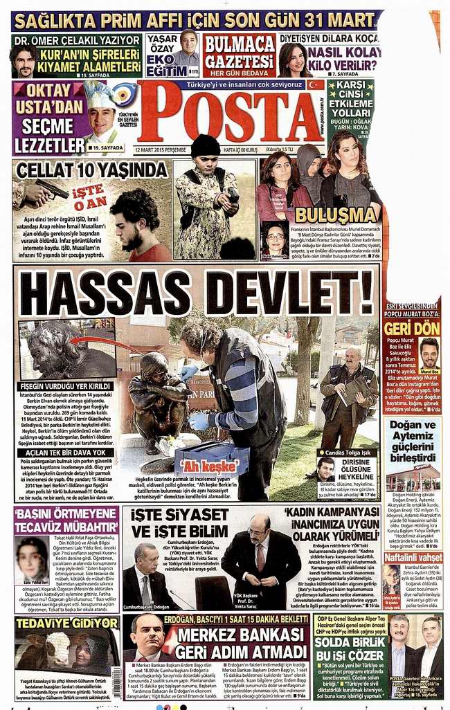 Bugünün Gazete Manşetleri - 12 Mart 2015 18