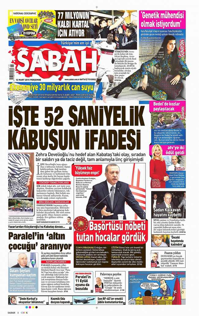 Bugünün Gazete Manşetleri - 12 Mart 2015 19
