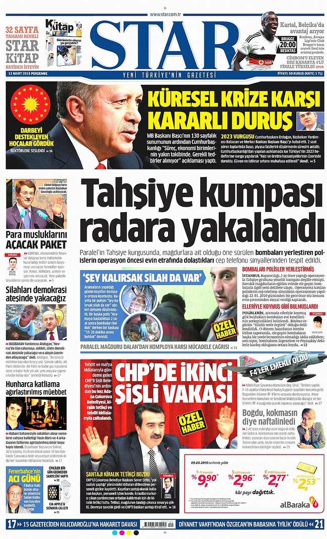 Bugünün Gazete Manşetleri - 12 Mart 2015 21