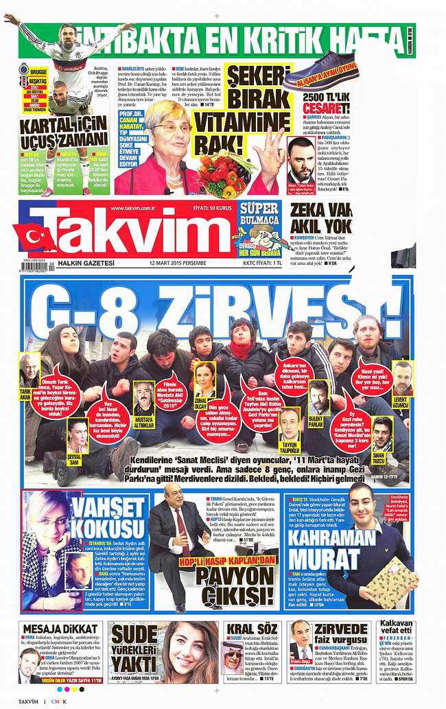 Bugünün Gazete Manşetleri - 12 Mart 2015 22