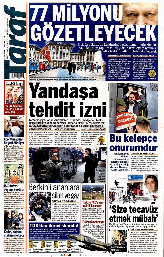 Bugünün Gazete Manşetleri - 12 Mart 2015 23