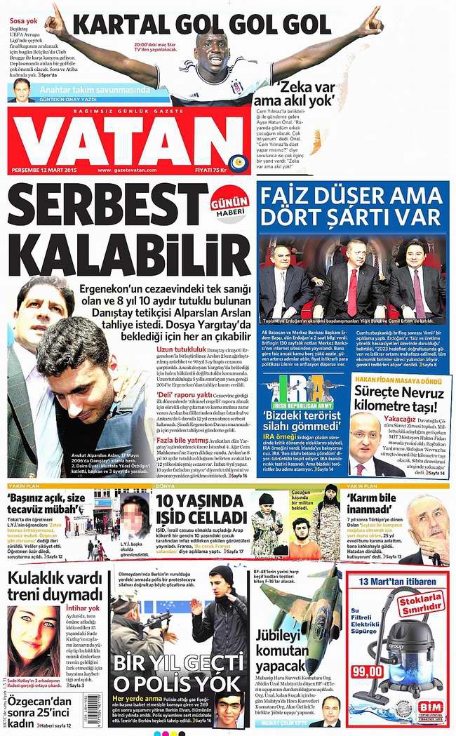 Bugünün Gazete Manşetleri - 12 Mart 2015 28