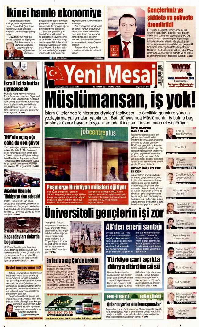 Bugünün Gazete Manşetleri - 12 Mart 2015 31