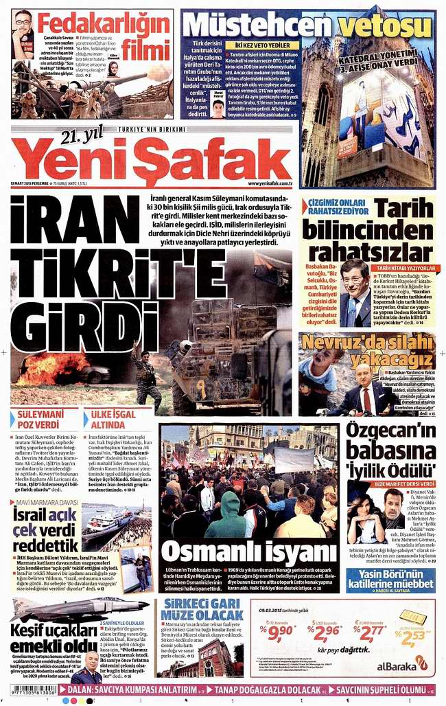 Bugünün Gazete Manşetleri - 12 Mart 2015 32