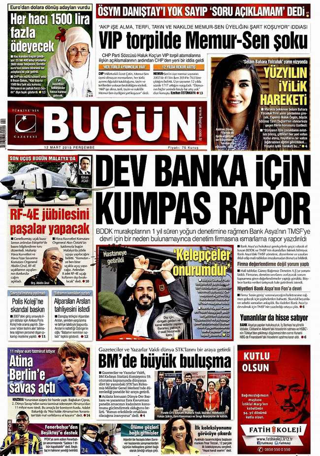 Bugünün Gazete Manşetleri - 12 Mart 2015 5