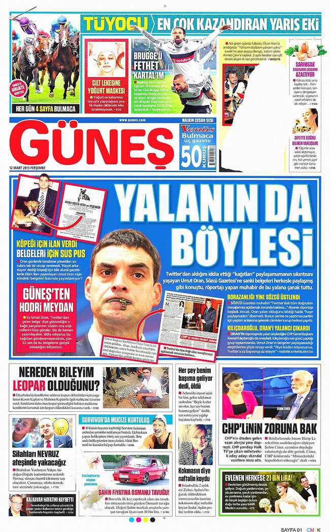 Bugünün Gazete Manşetleri - 12 Mart 2015 9
