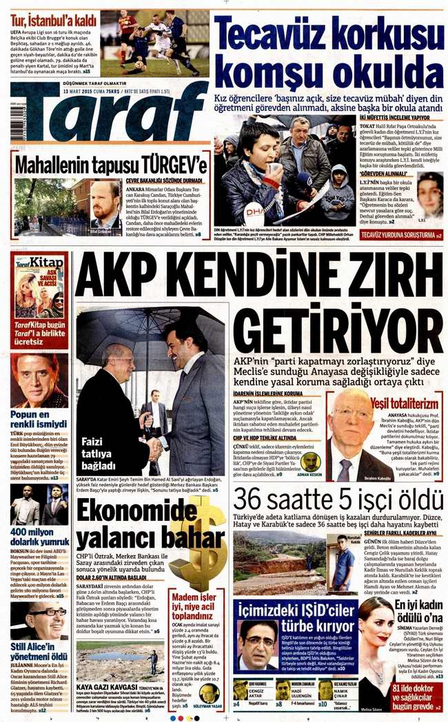 Bugünün Gazete Manşetleri - 13 Mart 2015 27