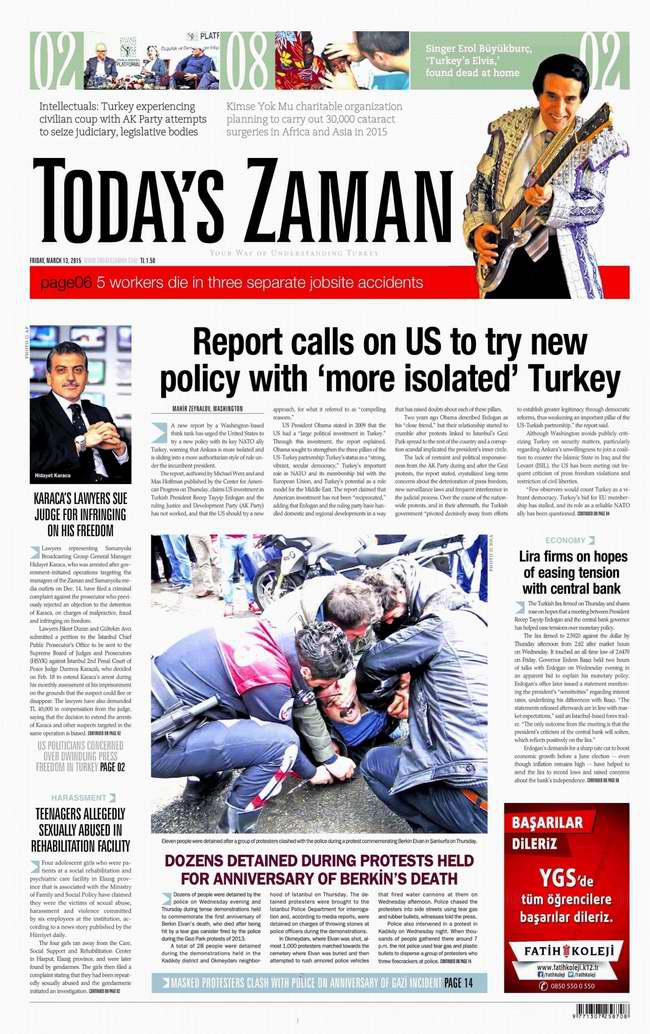 Bugünün Gazete Manşetleri - 13 Mart 2015 28