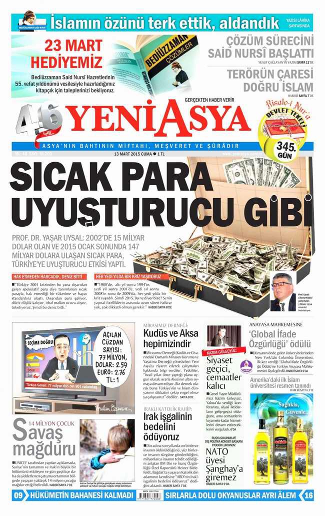 Bugünün Gazete Manşetleri - 13 Mart 2015 33