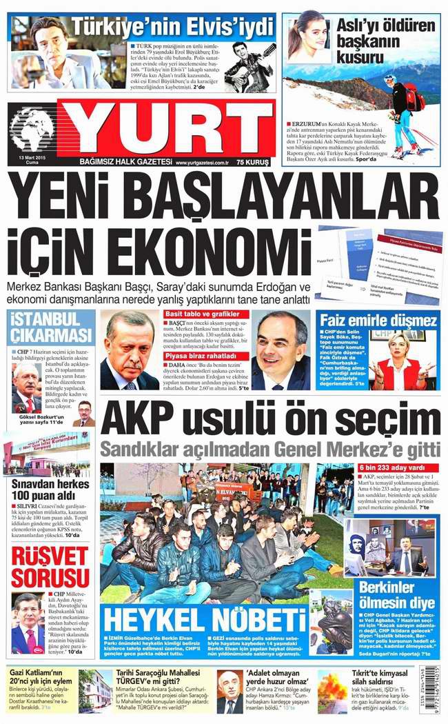 Bugünün Gazete Manşetleri - 13 Mart 2015 37