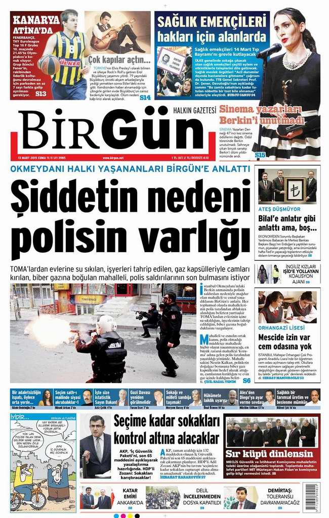 Bugünün Gazete Manşetleri - 13 Mart 2015 4