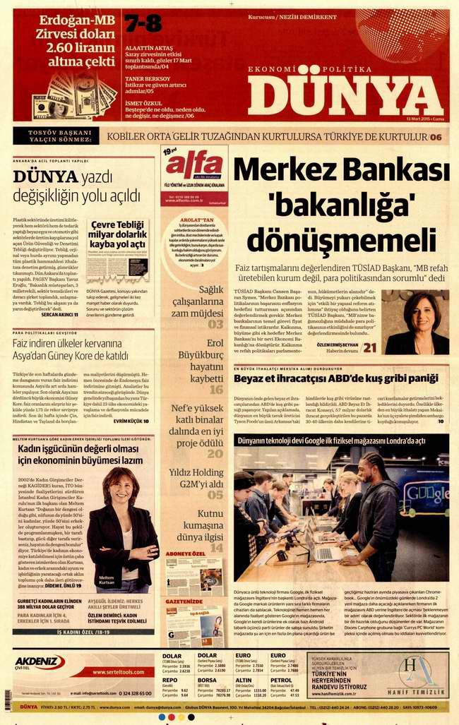 Bugünün Gazete Manşetleri - 13 Mart 2015 9