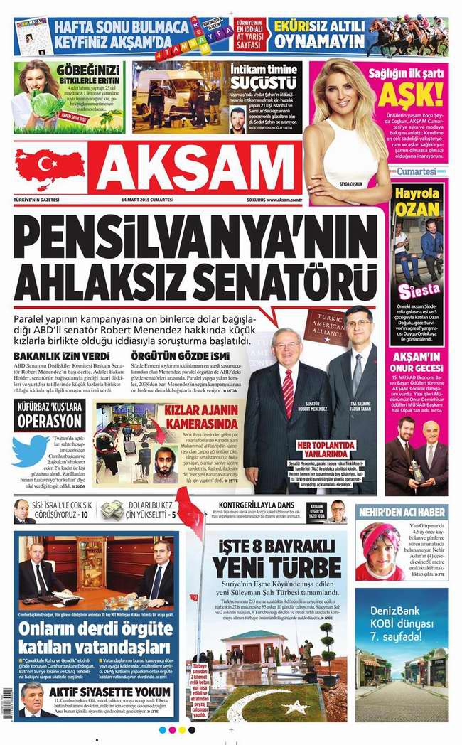Bugünün Gazete Manşetleri - 14 Mart 2015 1
