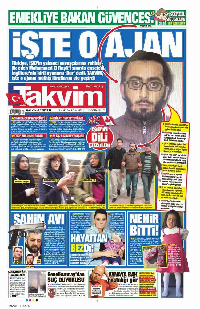Bugünün Gazete Manşetleri - 14 Mart 2015 27
