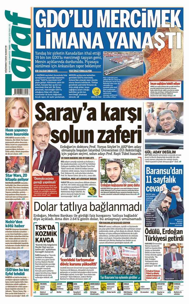 Bugünün Gazete Manşetleri - 14 Mart 2015 28