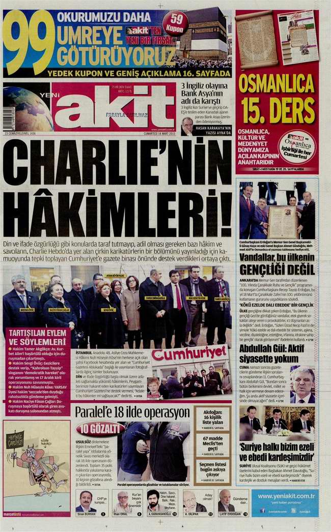 Bugünün Gazete Manşetleri - 14 Mart 2015 33