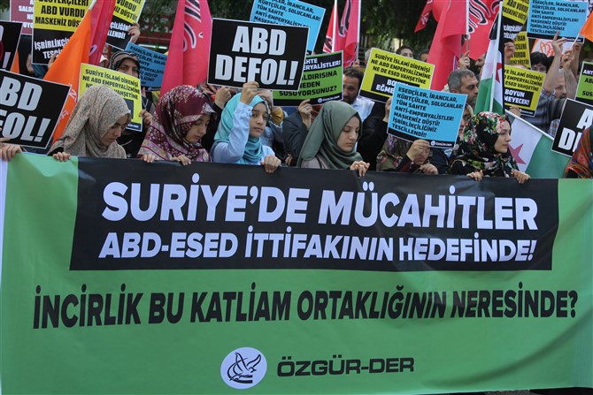 ABD'nin Suriye'deki Saldırıları Protesto Edildi 13