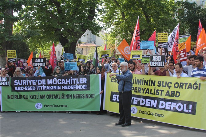 ABD'nin Suriye'deki Saldırıları Protesto Edildi 15