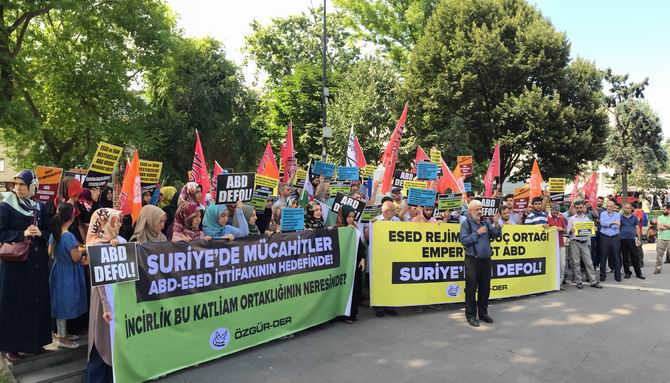 ABD'nin Suriye'deki Saldırıları Protesto Edildi 18