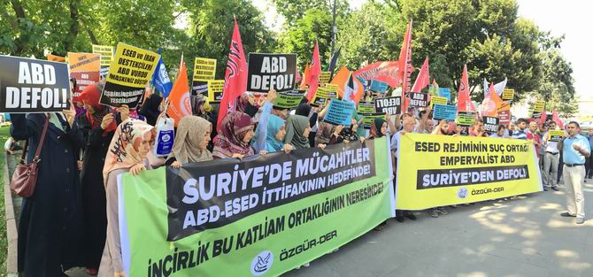 ABD'nin Suriye'deki Saldırıları Protesto Edildi 19